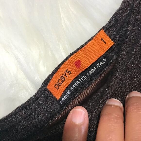 DIGBY’S BOUTIQUE Italian fabric of Polymide and Silk Brown Skirt / Women’s - Picture 3 of 12